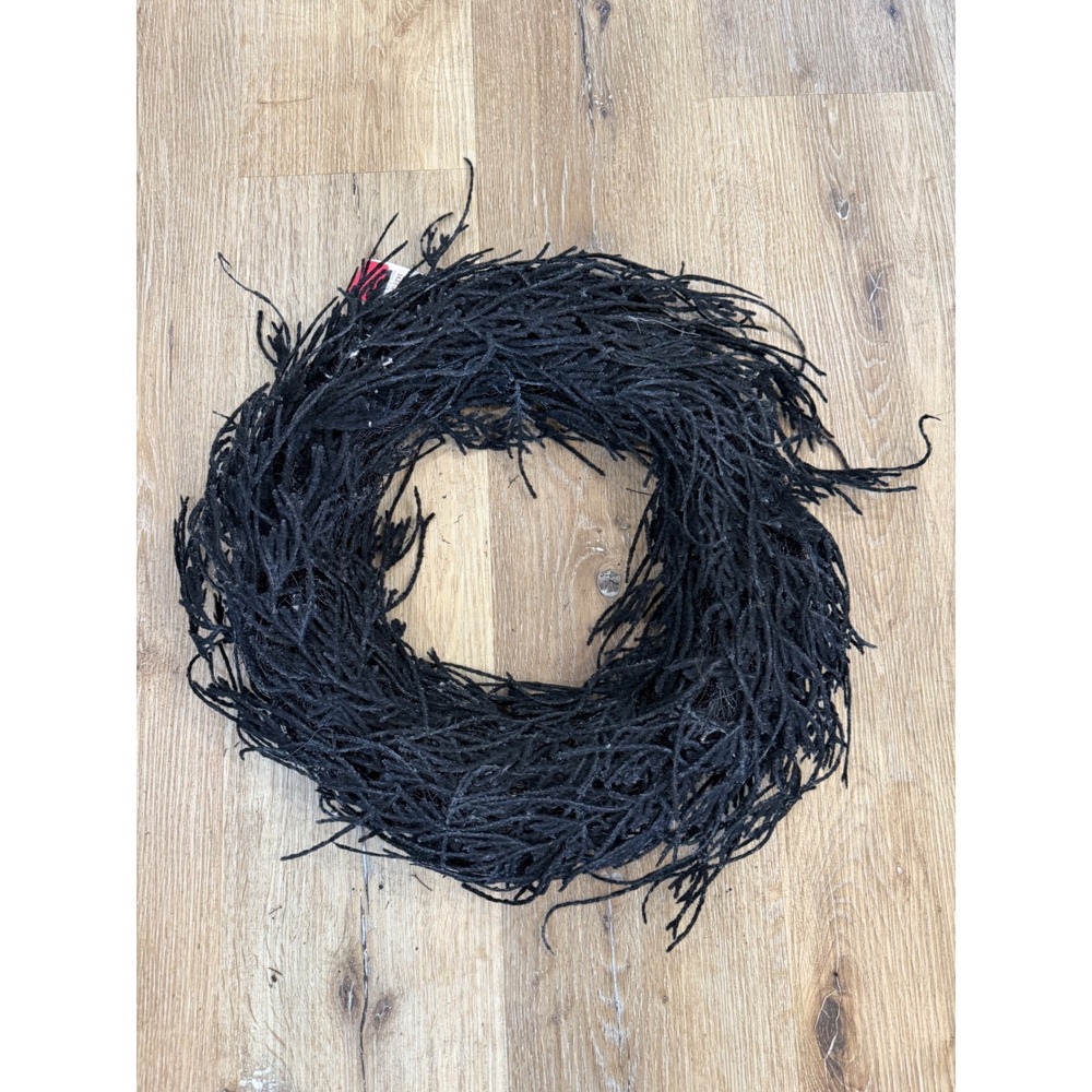 Goth Spooky Wreath Black Glitter Twig Halloween Decor Whimsygoth Haunted House
